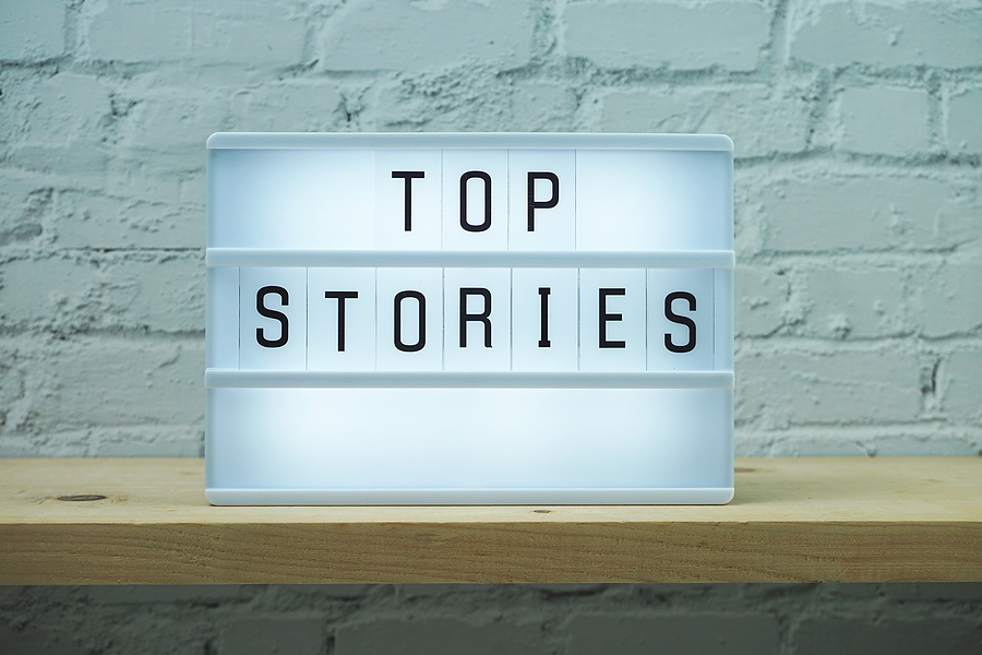 Top Stories Word In Light Box