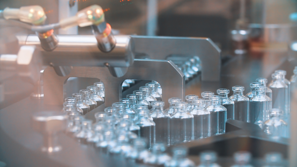 Production line of glass medical vials